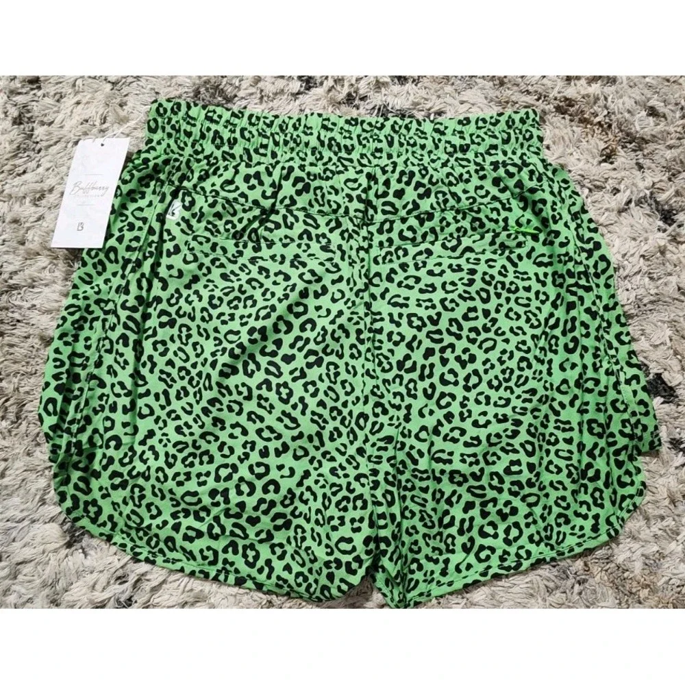 BuffBunny Women's Flo V2 Shorts Leopard Print Pull On Drawstring Pockets Size Sm - Picture 5 of 8